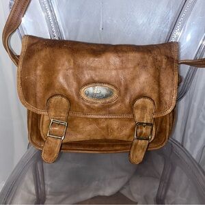 Karla Feira Samia Brown Leather Crossbody Bag